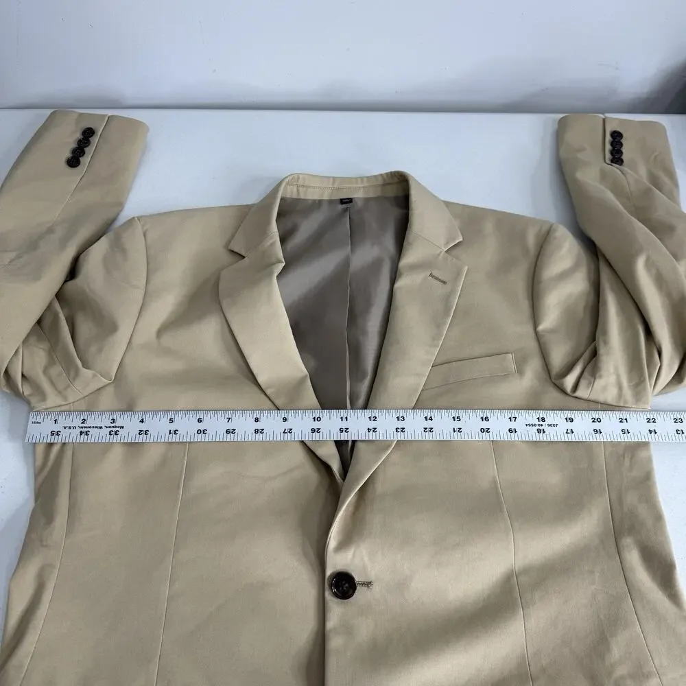 J.Crew Slim-Fit Thompson TruTemp365 Blazer Mens 42R Tan Suit Jacket Sport Coat